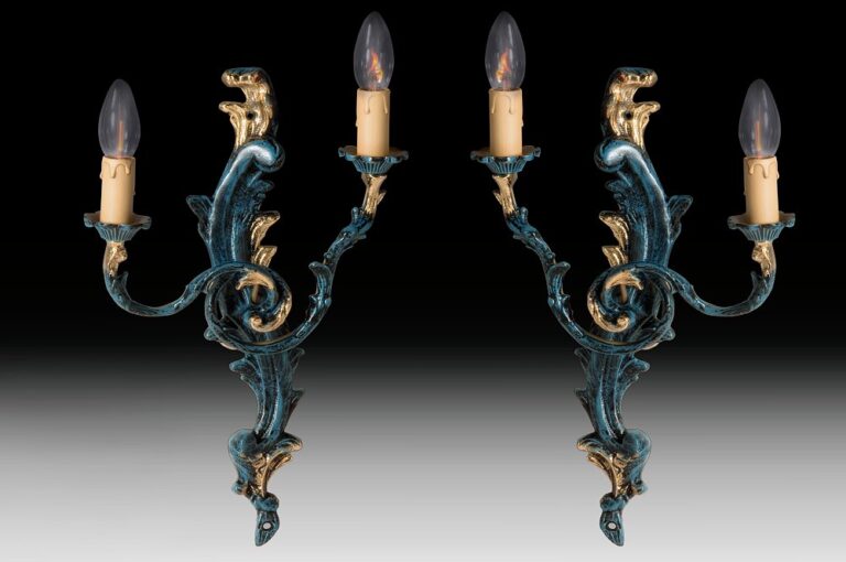 Hand-Painted Bronze Wall Lights | test