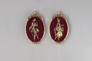Handmade Bronze Pair of Romeo & Juliet Wall Decor Small