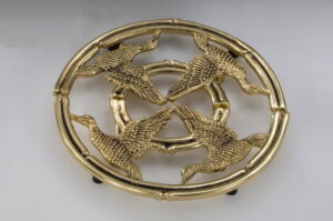Handmade Bronze Swan Underplate