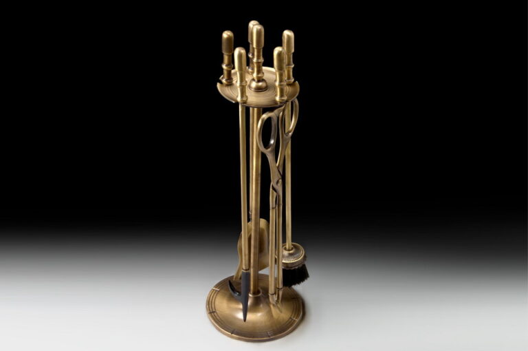 Handmade Bronze Fireplace Tool Set Luxury