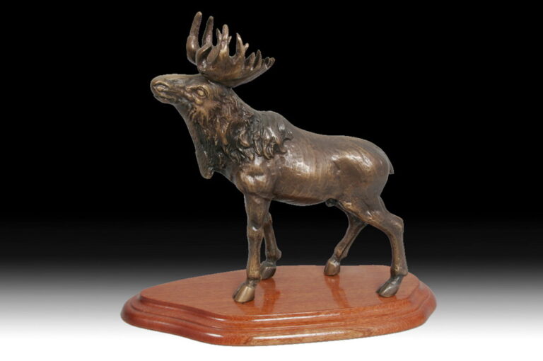 Handmade Bronze Moose Figure
