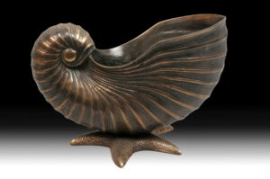 Handmade Bronze Large Shell Centerpiece