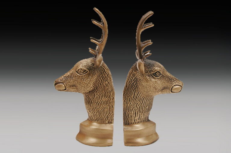 Handmade Bronze Deer Book Holder