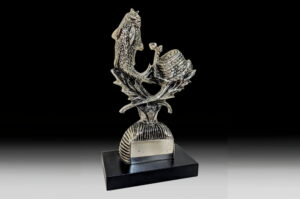 Handmade Bronze Fishing Trophy