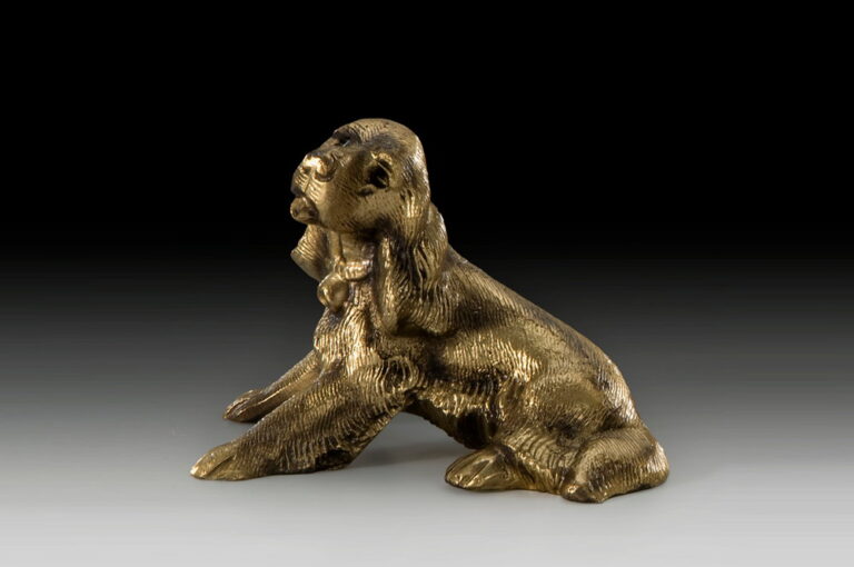 Handmade Bronze Cocker Dog Figure