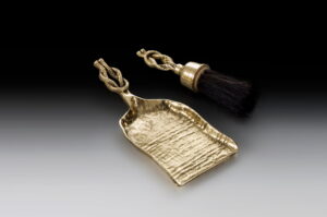 Handmade Bronze Crumb Collector with Knot Motif