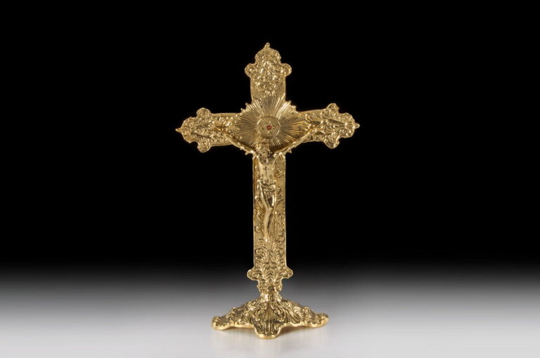 Handmade Bronze Cross with New Feet