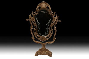 Handmade Bronze Table Swivel Mirror Large