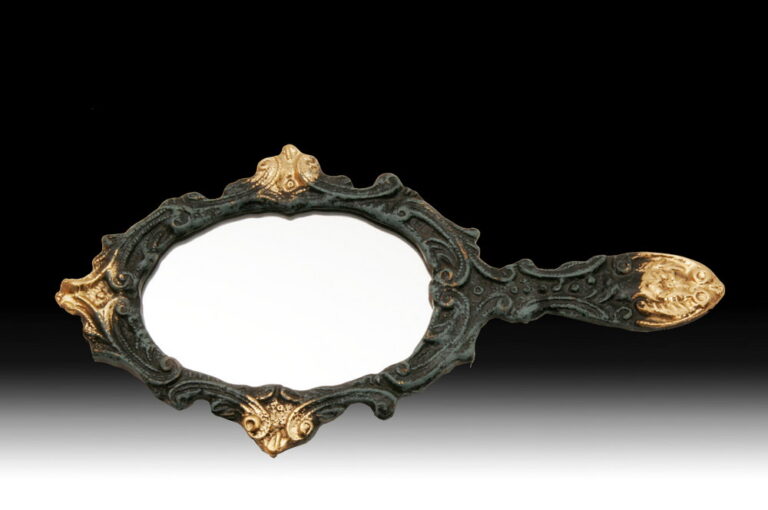 Handmade Bronze Hand Mirror Small