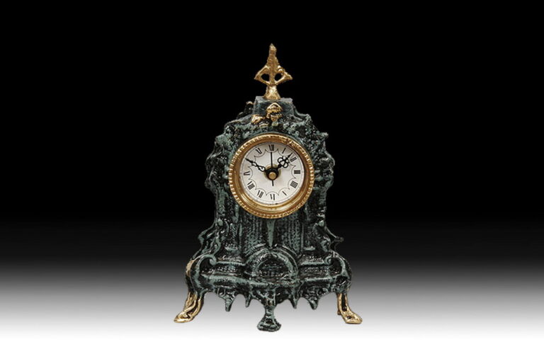 Handmade Bronze Table Clock Frank Mini