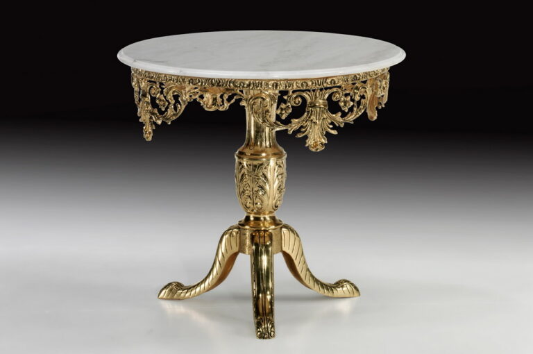 Handmade Bronze Table Center with Napoleon Motif