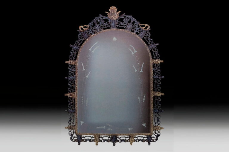 Handmade Bronze Wall Mirror King Style