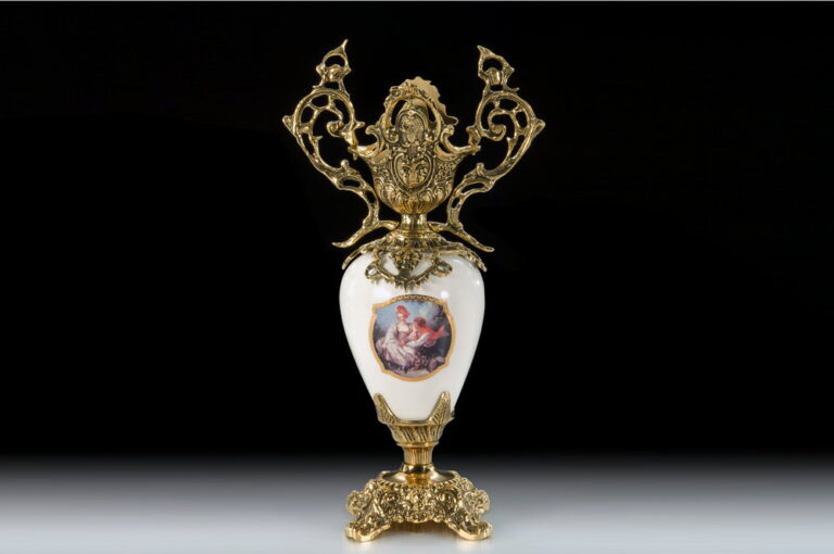 Handmade Bronze Vase Fallansa Medium