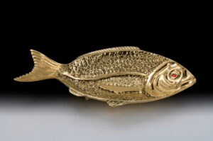Handmade Bronze Fish Fruit Bowl