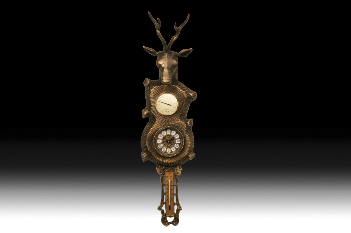 Handmade Wall Clock Deer Large
