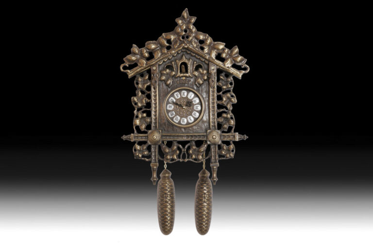 5185_Handmade_Bronze_Decor_Wall_Clock_Cuckoo Handmade Wall Clock Cuckoo
