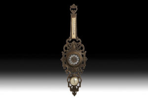 Handmade Wall Clock Large with Hygrometer