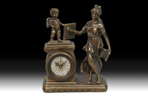 Handmade Table Clock Mother with Angel